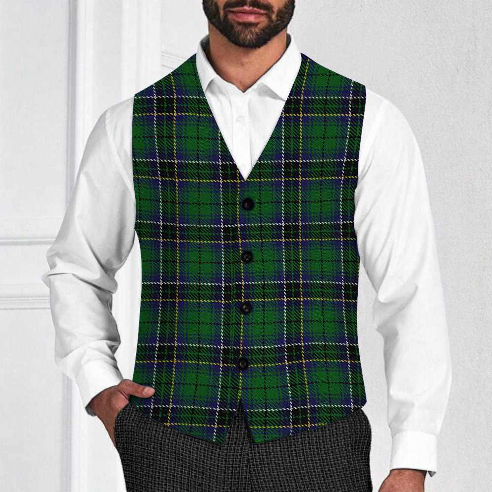 ScotsTee Shop Scottish MacAlpine 1906 Tartan Waistcoat Sleeveless Suit Vest