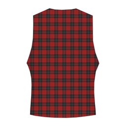 ScotsTee Shop Scottish Ramsay Red Tartan Waistcoat Sleeveless Suit Vest