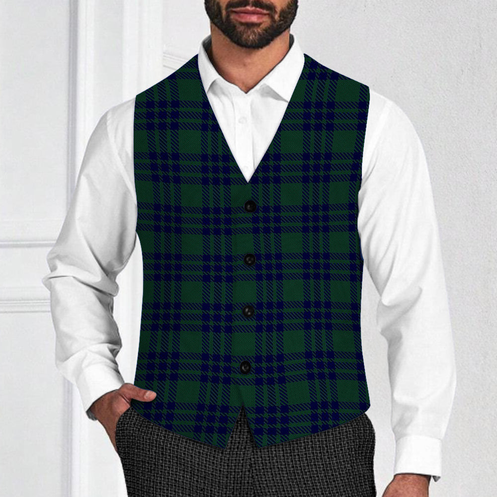 ScotsTee Shop Scottish Montgomery Tartan Waistcoat Sleeveless Suit Vest
