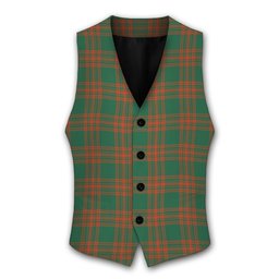 ScotsTee Shop Scottish Menzies Green Ancient Tartan Waistcoat Sleeveless Suit Vest