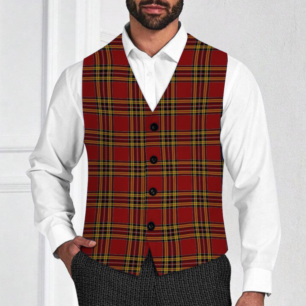 ScotsTee Shop Scottish Glennie Tartan Waistcoat Sleeveless Suit Vest