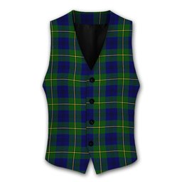 ScotsTee Shop Scottish Johnston Modern Tartan Waistcoat Sleeveless Suit Vest