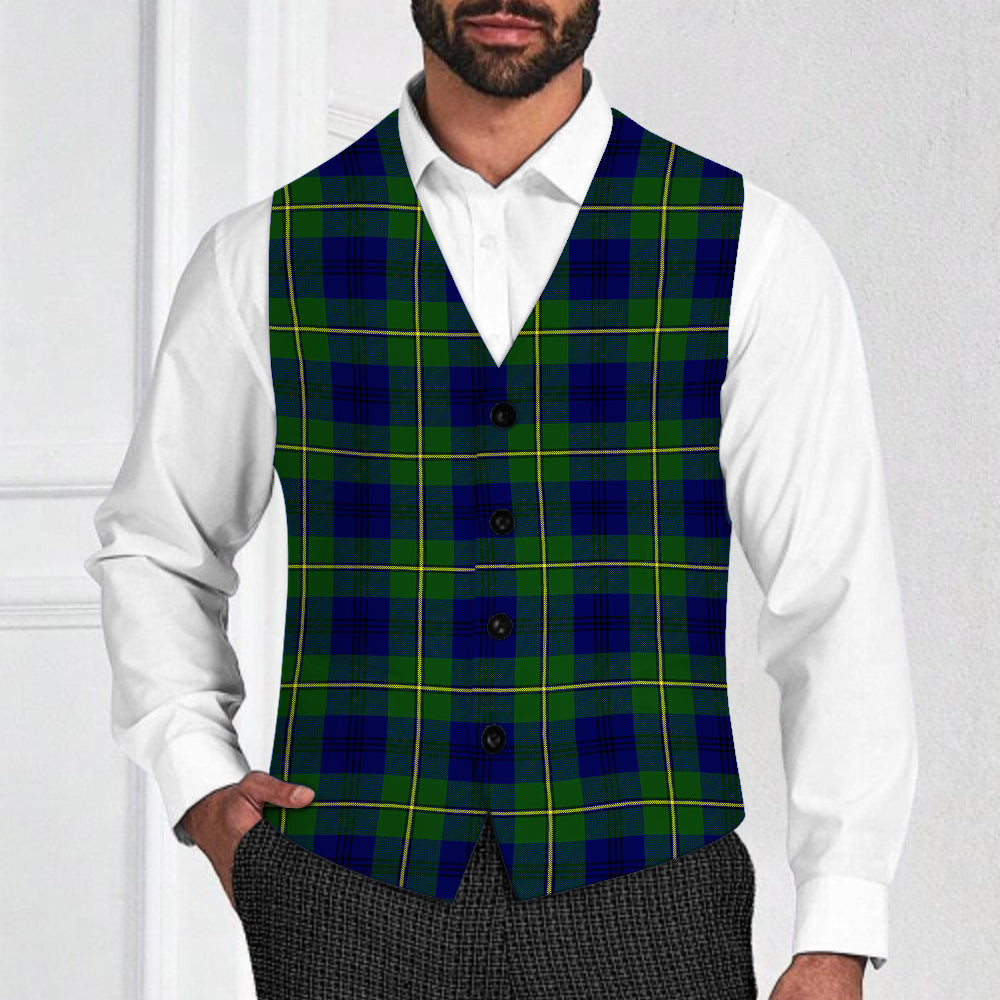 ScotsTee Shop Scottish Johnston Modern Tartan Waistcoat Sleeveless Suit Vest