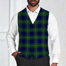 ScotsTee Shop Scottish Johnston Modern Tartan Waistcoat Sleeveless Suit Vest