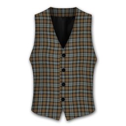 ScotsTee Shop Scottish Gordon Weathered Tartan Waistcoat Sleeveless Suit Vest