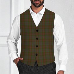 ScotsTee Shop Scottish Gray Tartan Waistcoat Sleeveless Suit Vest