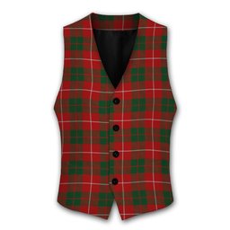 ScotsTee Shop Scottish MacKinnon 1930 Tartan Waistcoat Sleeveless Suit Vest