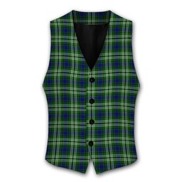 ScotsTee Shop Scottish Haliburton Tartan Waistcoat Sleeveless Suit Vest