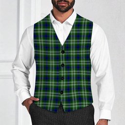 ScotsTee Shop Scottish Haliburton Tartan Waistcoat Sleeveless Suit Vest