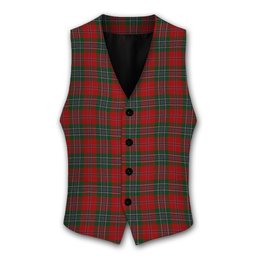 ScotsTee Shop Scottish McLean Tartan Waistcoat Sleeveless Suit Vest
