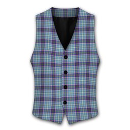 ScotsTee Shop Scottish Texas Bluebonnet Tartan Waistcoat Sleeveless Suit Vest