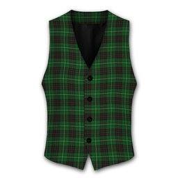 ScotsTee Shop Scottish MacAuley of Lewis Tartan Waistcoat Sleeveless Suit Vest