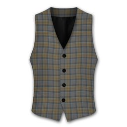 ScotsTee Shop Scottish Outlander 2 Tartan Waistcoat Sleeveless Suit Vest