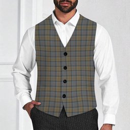 ScotsTee Shop Scottish Outlander 2 Tartan Waistcoat Sleeveless Suit Vest