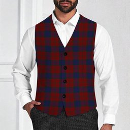 ScotsTee Shop Scottish Lawlis Tartan Waistcoat Sleeveless Suit Vest