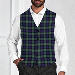 ScotsTee Shop Scottish McKenzie Hunting Green Tartan Waistcoat Sleeveless Suit Vest
