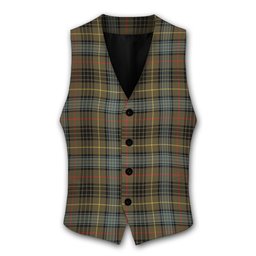 ScotsTee Shop Scottish Stewart Hunting Weathered Tartan Waistcoat Sleeveless Suit Vest