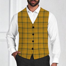 ScotsTee Shop Scottish Houston Modern Tartan Waistcoat Sleeveless Suit Vest