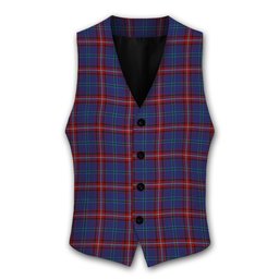 ScotsTee Shop Scottish Glenn Tartan Waistcoat Sleeveless Suit Vest