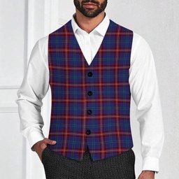 ScotsTee Shop Scottish Glenn Tartan Waistcoat Sleeveless Suit Vest