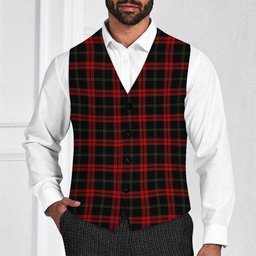 ScotsTee Shop Scottish Harvie Tartan Waistcoat Sleeveless Suit Vest