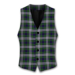 ScotsTee Shop Scottish Gordon Dress 1965 Tartan Waistcoat Sleeveless Suit Vest