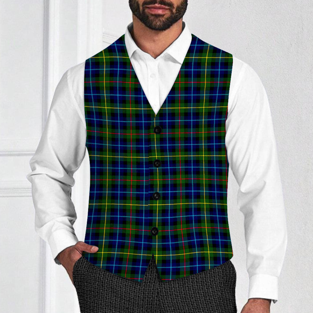 ScotsTee Shop Scottish Smith Modern Tartan Waistcoat Sleeveless Suit Vest