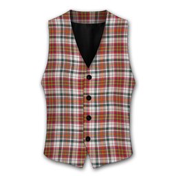 ScotsTee Shop Scottish McAlister Dress Modern Tartan Waistcoat Sleeveless Suit Vest