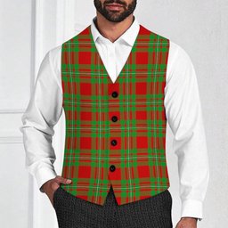 ScotsTee Shop Scottish Gregor Modern Tartan Waistcoat Sleeveless Suit Vest