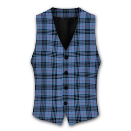 ScotsTee Shop Scottish McKay Blue Tartan Waistcoat Sleeveless Suit Vest