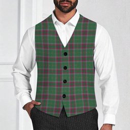 ScotsTee Shop Scottish Gray Hunting Modern Tartan Waistcoat Sleeveless Suit Vest