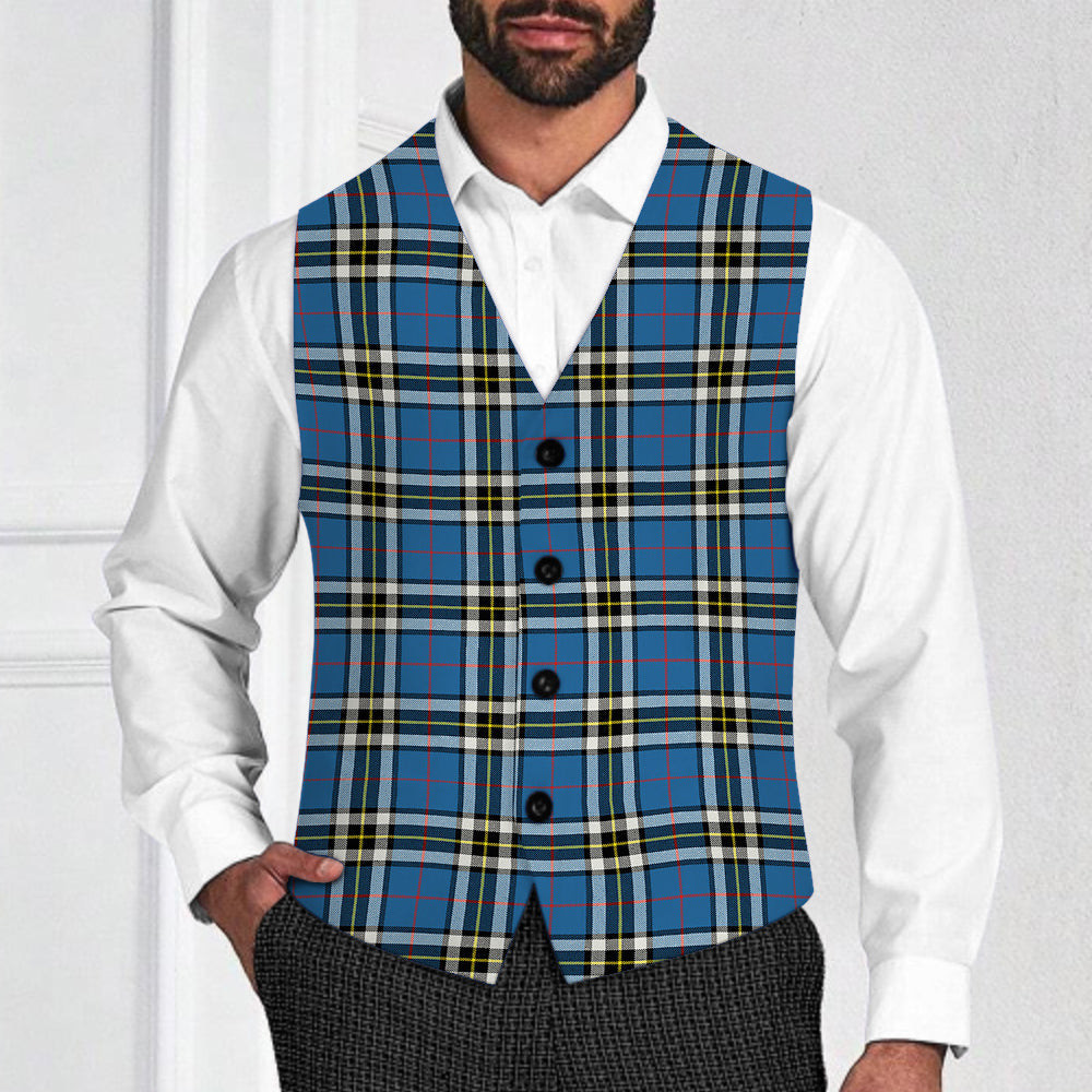 ScotsTee Shop Scottish Thomson Blue Tartan Waistcoat Sleeveless Suit Vest