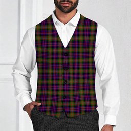ScotsTee Shop Scottish McDonell Of Glengarry Modern Tartan Waistcoat Sleeveless Suit Vest