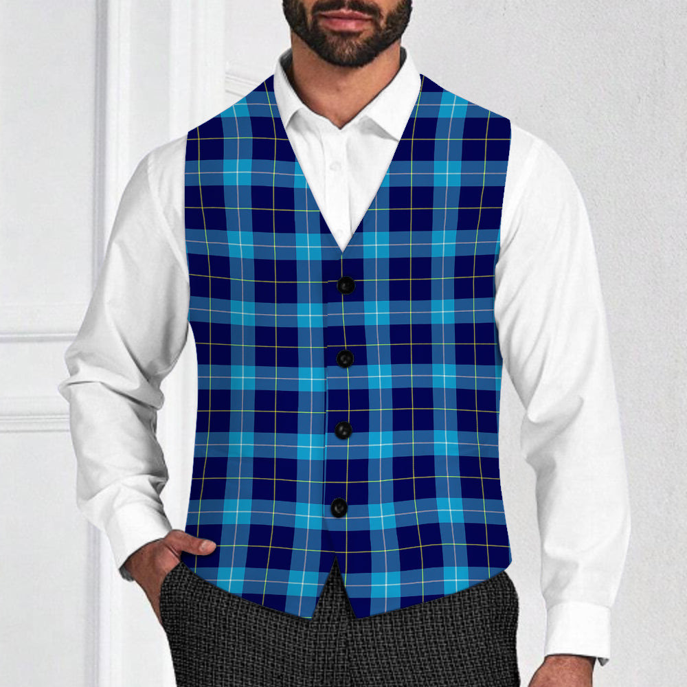 ScotsTee Shop Scottish McKerrell Tartan Waistcoat Sleeveless Suit Vest