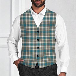 ScotsTee Shop Scottish Livingstone Dress Ancient Tartan Waistcoat Sleeveless Suit Vest