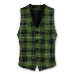 ScotsTee Shop Scottish McIvor Hunting Tartan Waistcoat Sleeveless Suit Vest