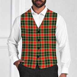ScotsTee Shop Scottish MacLachlan Hunting Modern Tartan Waistcoat Sleeveless Suit Vest