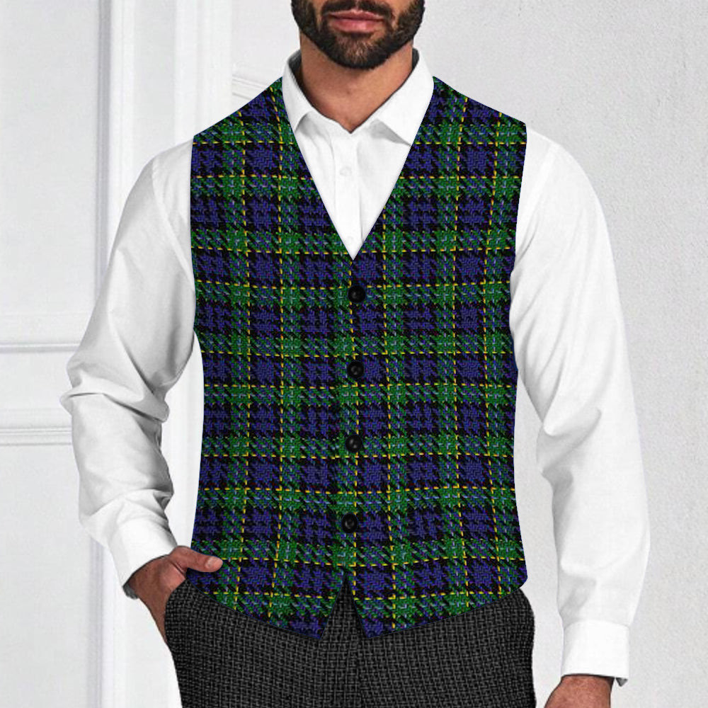 ScotsTee Shop Scottish Hogarth of Firhill Tartan Waistcoat Sleeveless Suit Vest