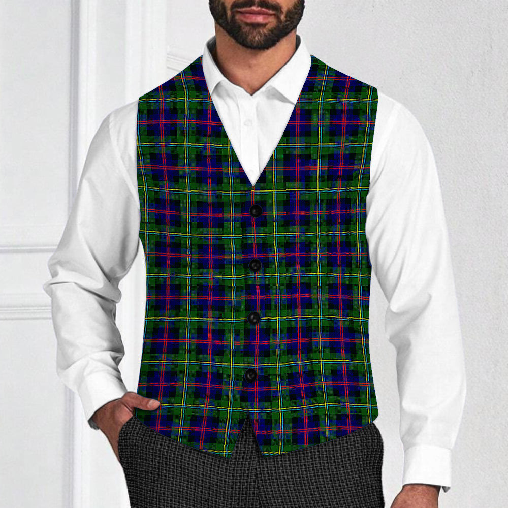 ScotsTee Shop Scottish Malcolm Modern Tartan Waistcoat Sleeveless Suit Vest