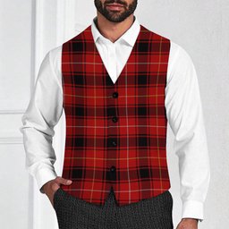 ScotsTee Shop Scottish McIver Modern Tartan Waistcoat Sleeveless Suit Vest