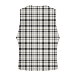 ScotsTee Shop Scottish McFarlane Black White Modern Tartan Waistcoat Sleeveless Suit Vest