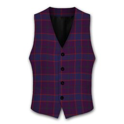 ScotsTee Shop Scottish Rutherford John Tartan Waistcoat Sleeveless Suit Vest