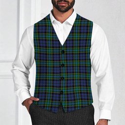 ScotsTee Shop Scottish Hogarth of Firhill 2 Tartan Waistcoat Sleeveless Suit Vest