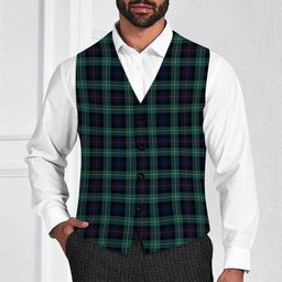 ScotsTee Shop Scottish McKenzie Modern Tartan Waistcoat Sleeveless Suit Vest