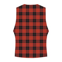 ScotsTee Shop Scottish MacLeod Black and Red Ancient Tartan Waistcoat Sleeveless Suit Vest
