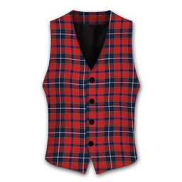 ScotsTee Shop Scottish Wishart Dress Modern Tartan Waistcoat Sleeveless Suit Vest