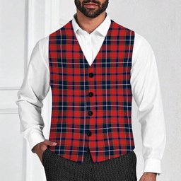ScotsTee Shop Scottish Wishart Dress Modern Tartan Waistcoat Sleeveless Suit Vest