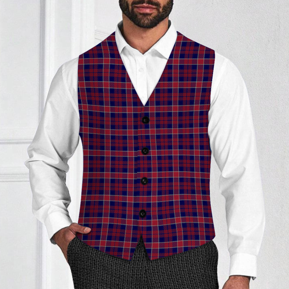 ScotsTee Shop Scottish Yoichi Tartan Waistcoat Sleeveless Suit Vest