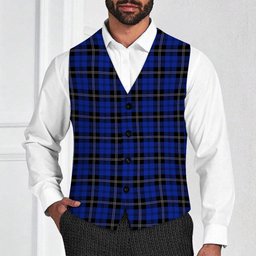 ScotsTee Shop Scottish Swan Tartan Waistcoat Sleeveless Suit Vest