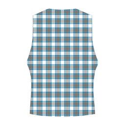 ScotsTee Shop Scottish Stewart Muted Blue Tartan Waistcoat Sleeveless Suit Vest
